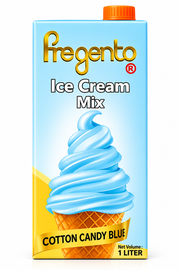 Pregento Ice Cream Mix Cotton Candy Blue 1 Liter