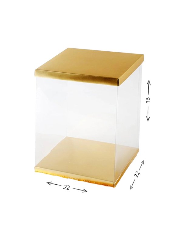 Square Gold Box Cake 22X22X16